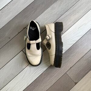 Dr. Martens Bethan Platform Mary Jane Shoes Cream Leather Women’s US 9 / UK 7